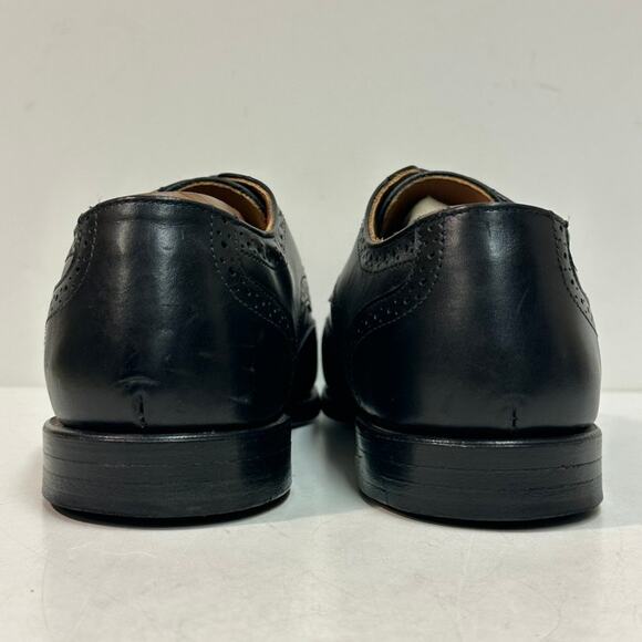 EXCELLENT Rancourt & Co. x Cole Haan Black Wingtip Derby Made in Maine, USA 10 - Picture 5 of 12